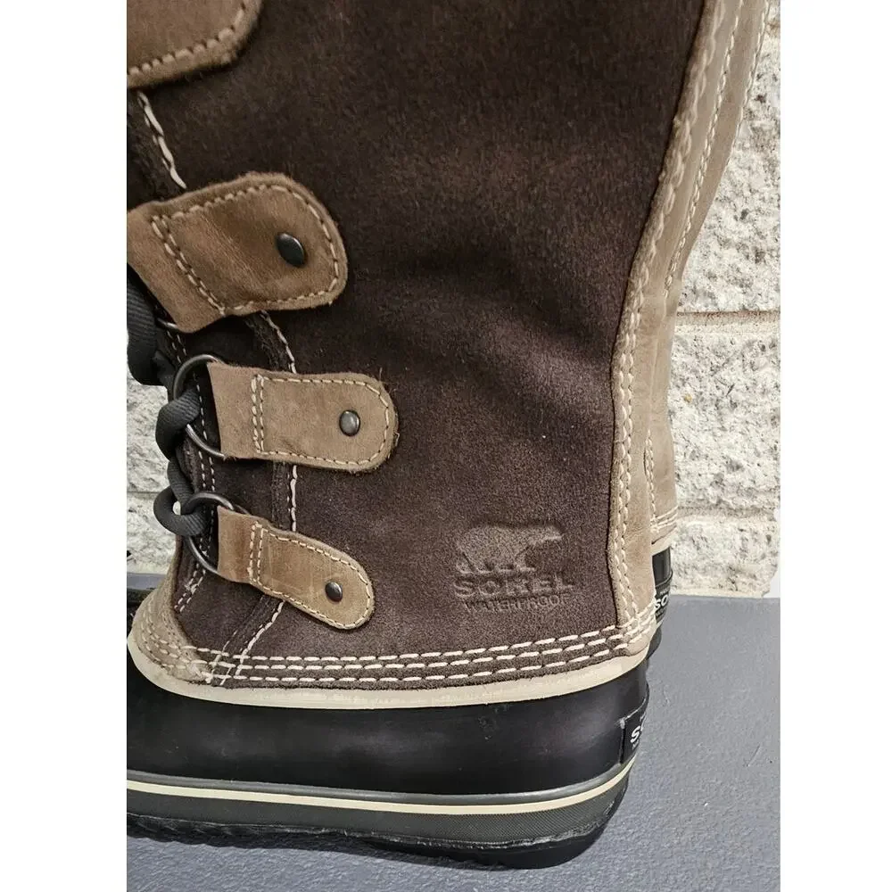 Sorel Joan of Arctic Winter Boots, Faux Fur, Snow Waterproof, Lace, Womens Sz 7